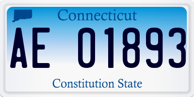 CT license plate AE01893