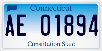 CT license plate AE01894