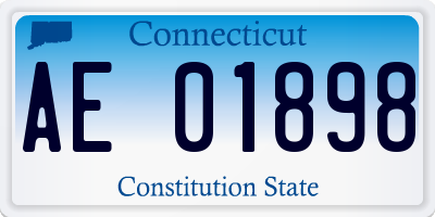 CT license plate AE01898