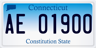 CT license plate AE01900