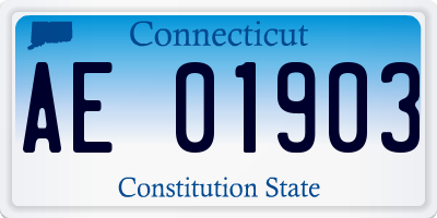 CT license plate AE01903