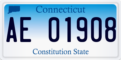 CT license plate AE01908