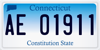 CT license plate AE01911