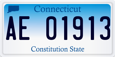 CT license plate AE01913