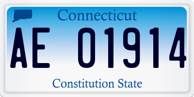 CT license plate AE01914