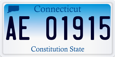 CT license plate AE01915