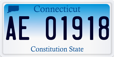CT license plate AE01918