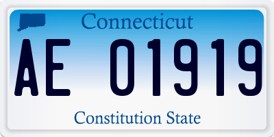 CT license plate AE01919