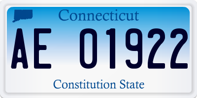CT license plate AE01922