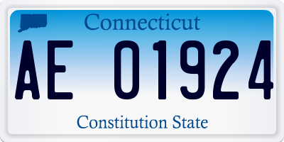 CT license plate AE01924