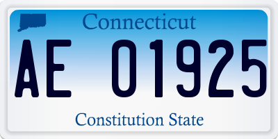 CT license plate AE01925