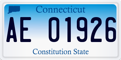 CT license plate AE01926