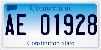 CT license plate AE01928
