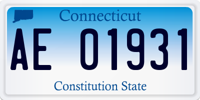 CT license plate AE01931