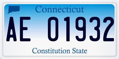 CT license plate AE01932