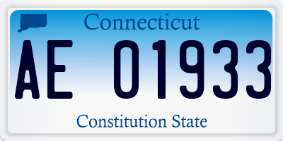 CT license plate AE01933