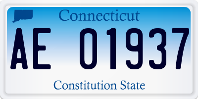 CT license plate AE01937