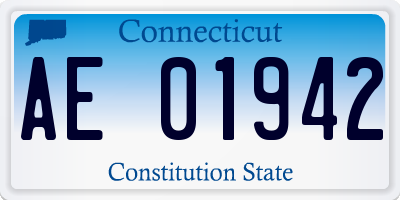 CT license plate AE01942