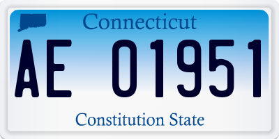 CT license plate AE01951