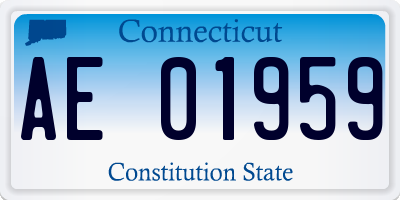 CT license plate AE01959