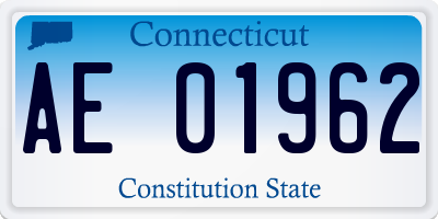 CT license plate AE01962