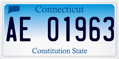 CT license plate AE01963