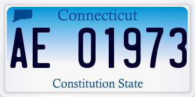 CT license plate AE01973