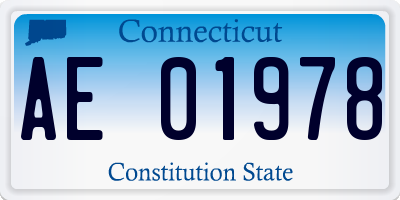 CT license plate AE01978