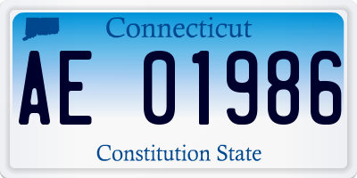 CT license plate AE01986