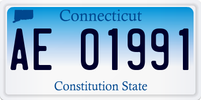 CT license plate AE01991