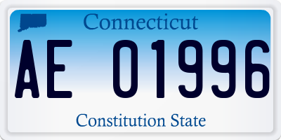 CT license plate AE01996
