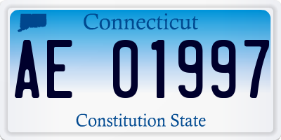 CT license plate AE01997