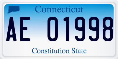 CT license plate AE01998