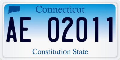 CT license plate AE02011