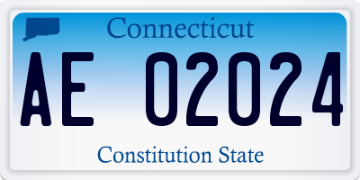 CT license plate AE02024