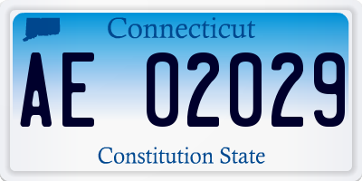 CT license plate AE02029