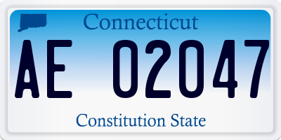 CT license plate AE02047