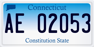 CT license plate AE02053