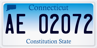 CT license plate AE02072