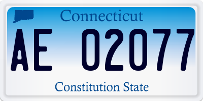 CT license plate AE02077