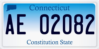 CT license plate AE02082