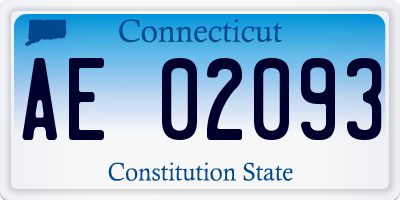 CT license plate AE02093