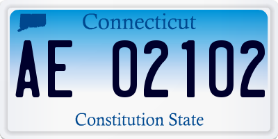 CT license plate AE02102