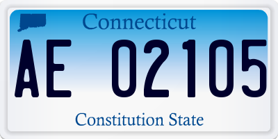 CT license plate AE02105