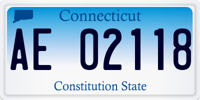 CT license plate AE02118