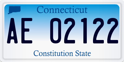 CT license plate AE02122
