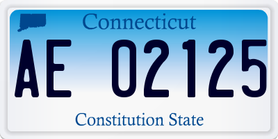 CT license plate AE02125