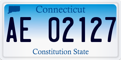 CT license plate AE02127