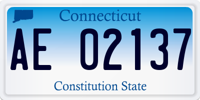 CT license plate AE02137
