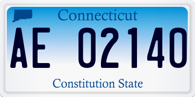 CT license plate AE02140
